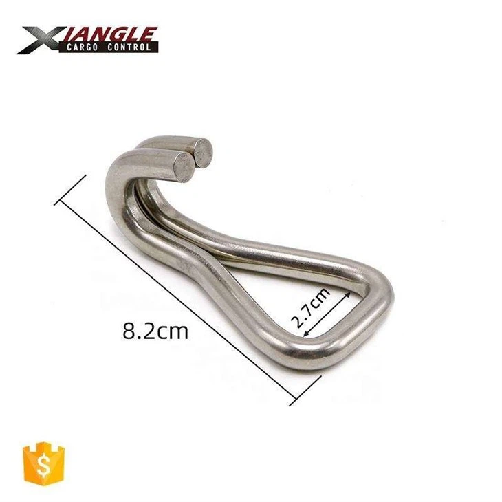 27mm 304 Stainless Steel Metal Double J Hook For Ratchet Lashing